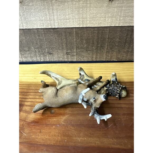 Resin Deer Wall Hanging Decor 3 Hook Rustic KEYS OR Coat Rack - Picture 4 of 6